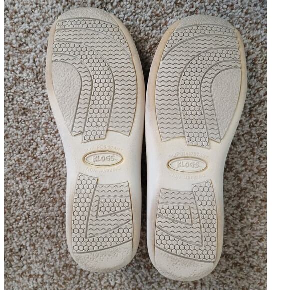 Women’s White Leather Klogs Comfort Slip Resistant Size 6 M - Picture 12 of 16